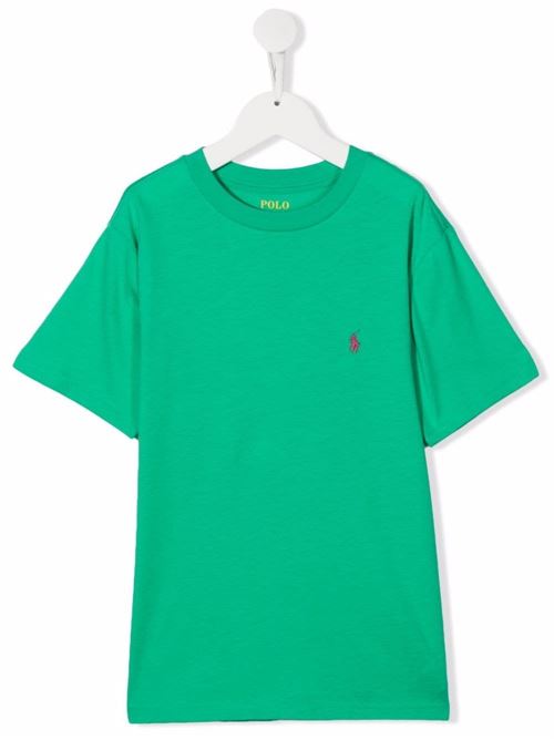 T-shirt bambino classica con ricamo logo sul petto RALPH LAUREN KIDS | 832904074